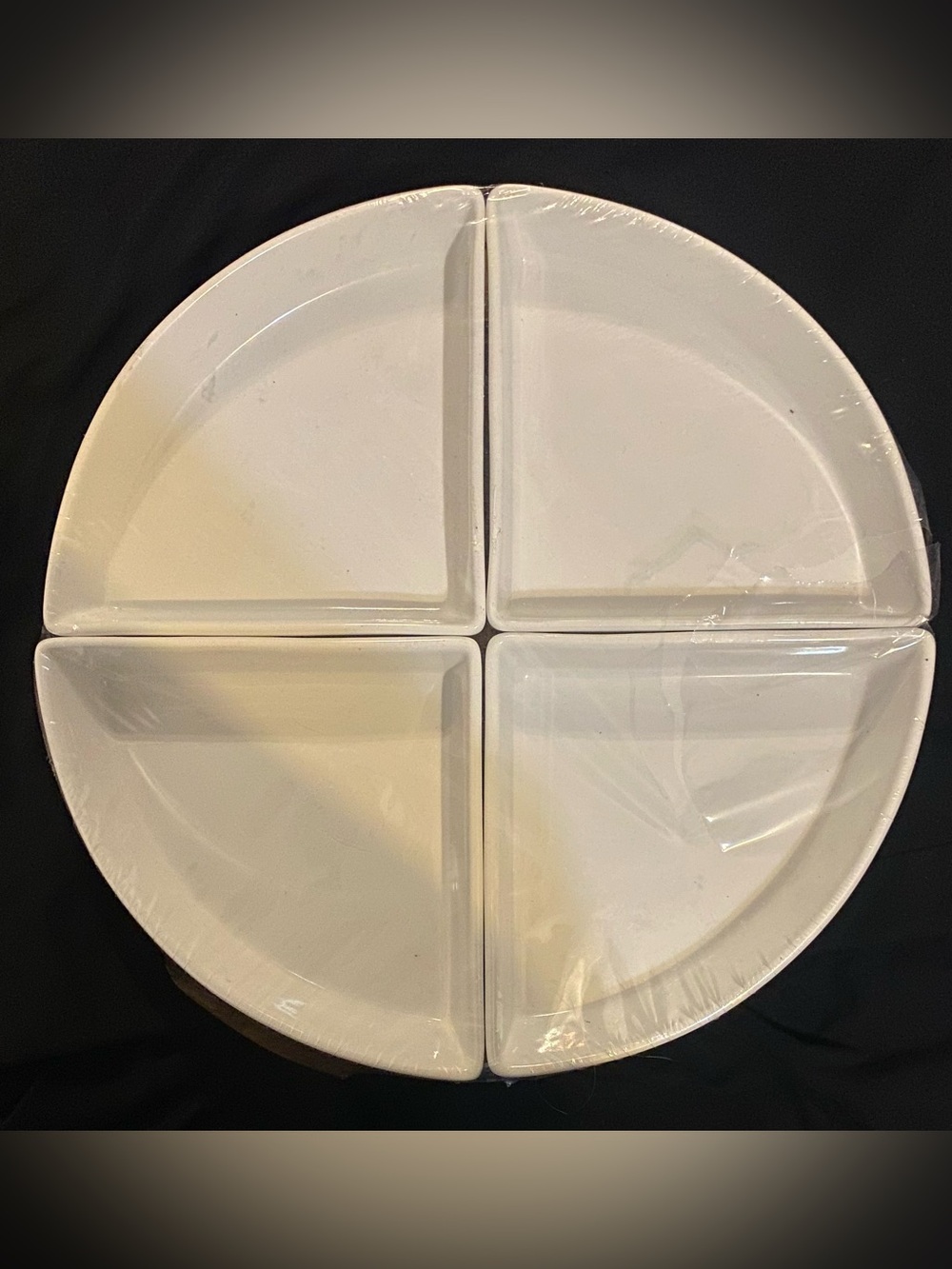 Better Homes And Gardens White 4-Section Round Serving Platter